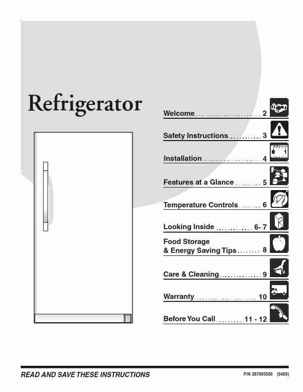 Frigidaire Refrigerator Single Door Refrigerator 297005500-page_pdf